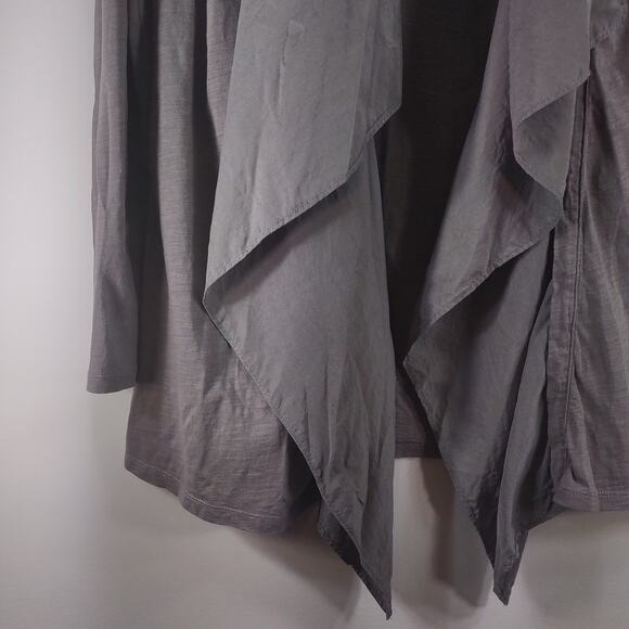 Garnett Hill Open Front Cardigan with Silk Trim, Size Small - Picture 6 of 8